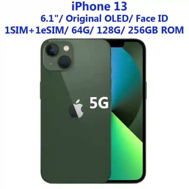 Apple iPhone 13 – 6.1" OLED, A15, 12MP, Face ID, 128GB/256GB/512GB, Unlocked 5G