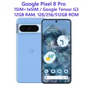 Google Pixel 8 Pro (5G) – 12GB RAM, 128/256GB ROM, 6.7" LTPO OLED, Tensor G3, NFC, Unlocked Android Smartphone