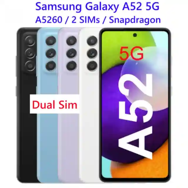 Galaxy A52 5G – Dual SIM, 8GB RAM, 128/256GB ROM, 6.5" Display, Unlocked
