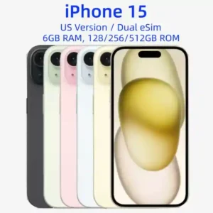 Apple iPhone 15 – 6.1" OLED, A16 Bionic, 5G, eSIM, Unlocked
