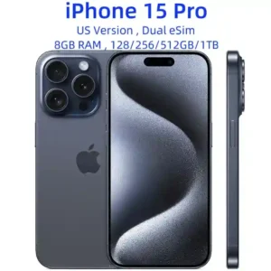 Apple iPhone 15 Pro – 6.1" OLED, A16, Face ID, 128GB/256GB/512GB/1TB, Dual eSIM, Unlocked 5G