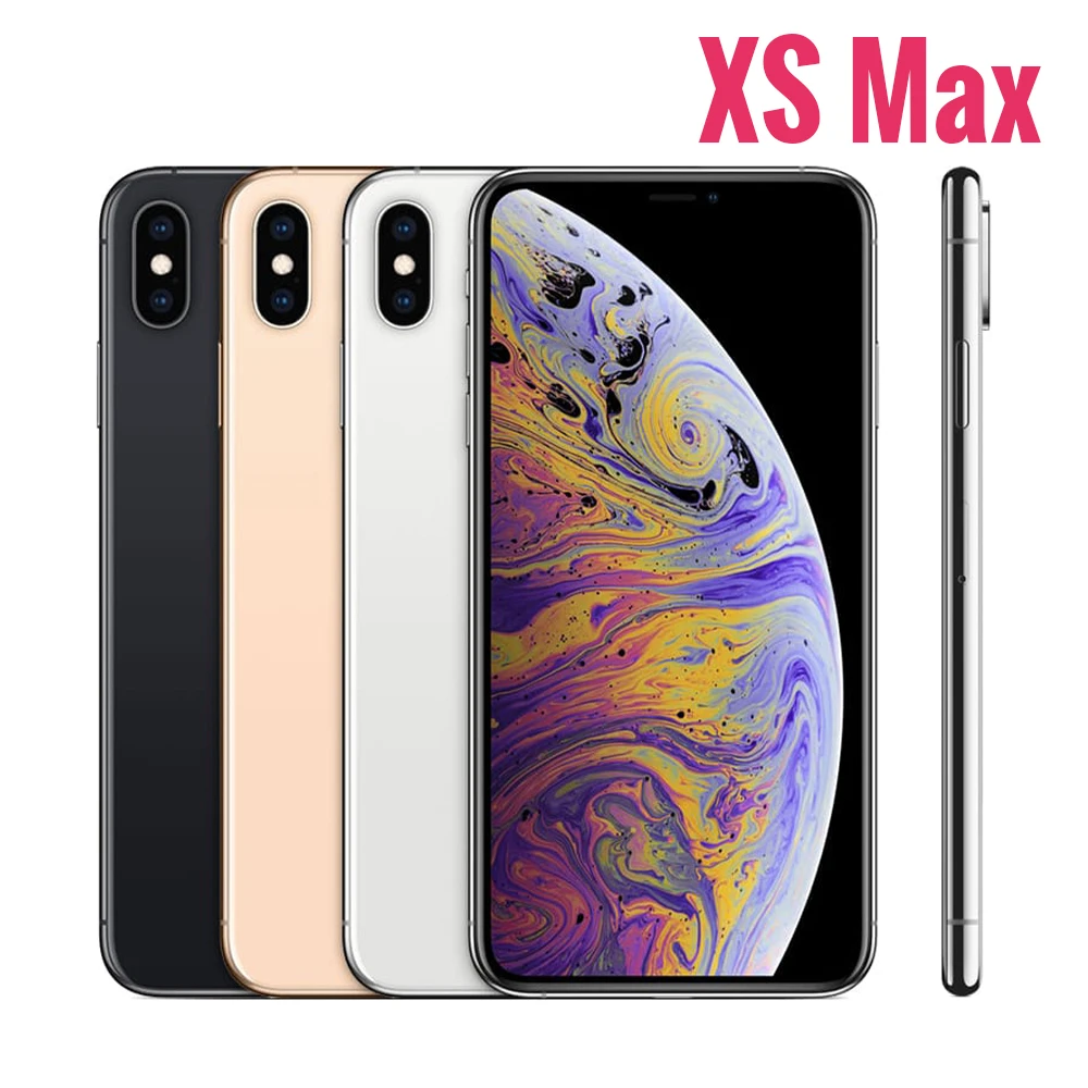 Apple iPhone XS Max 6.5 inch Mobile Cell Phone 64GB/256GB Original Unlocked IOS Smartphone 4GB RAM 12MP 4G LTE Face ID Working