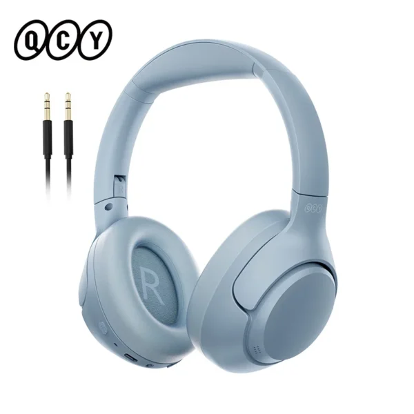 QCY H3 ANC Wireless Headphones Bluetooth 5.4 Hi-Res Audio Over Ear Headset 43dB Hybrid Active Noise Cancellation Earphones 60H - Image 10